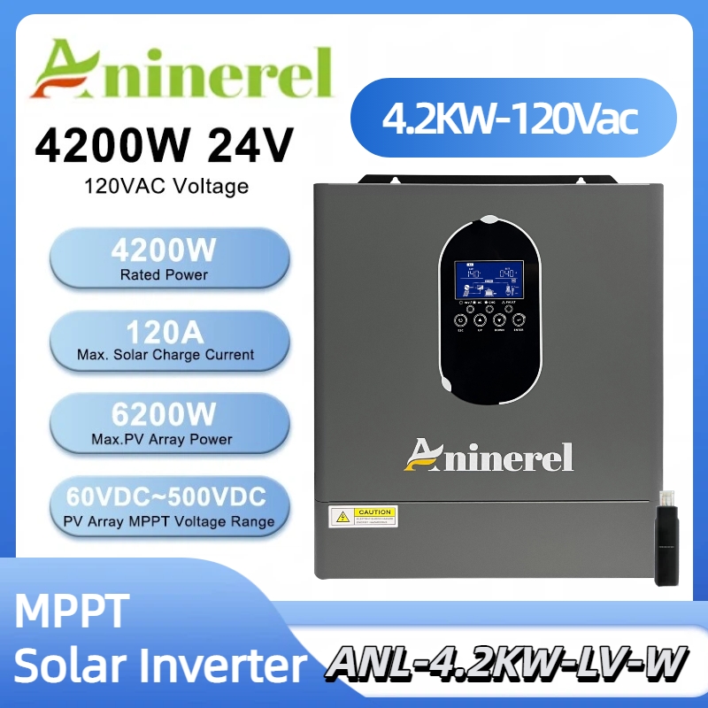 Drone Solar Charger - Aninerel 4,2KW 24V NEUER 110-120V Hybrid-Solarwechselrichter